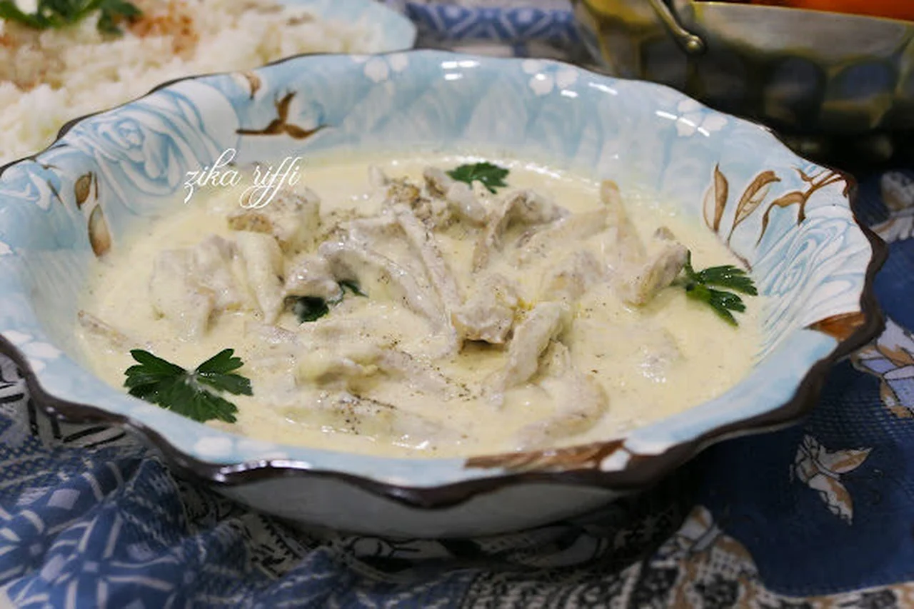 Aiguillettes de poulet à la crème au yaourt et citron