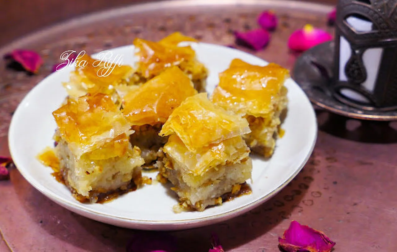 Baklawa turque aux noix à la pâte filo