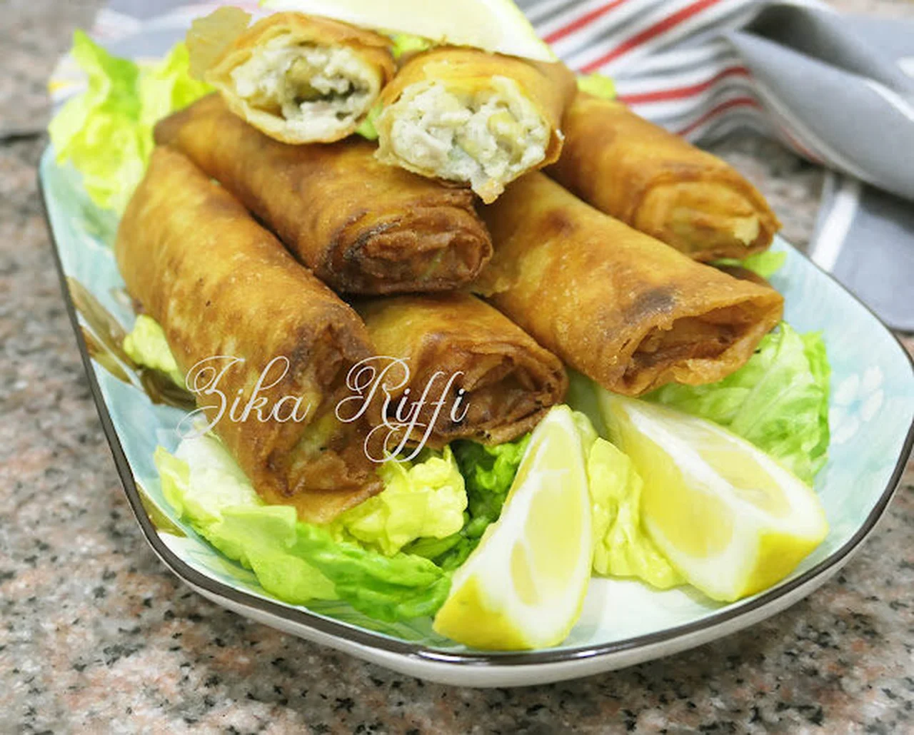Boureks à l'émietté de crabe et pomme de terre