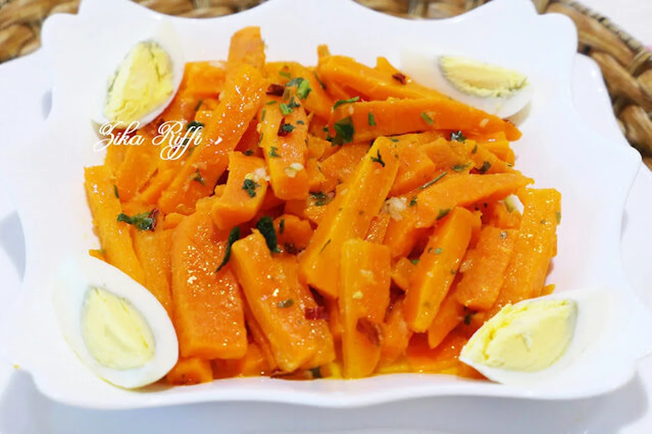 Carottes braisées à l'ail, piment rouge fumé et vinaigre