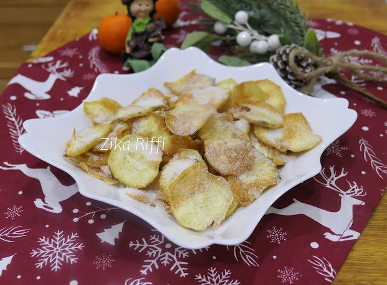 Chips de patate douce sucrées