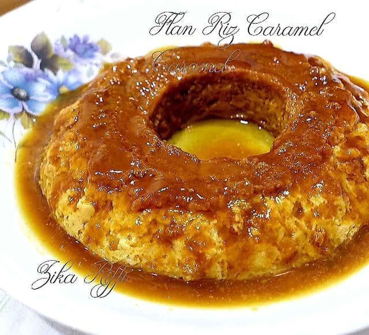Flan maison au riz et caramel