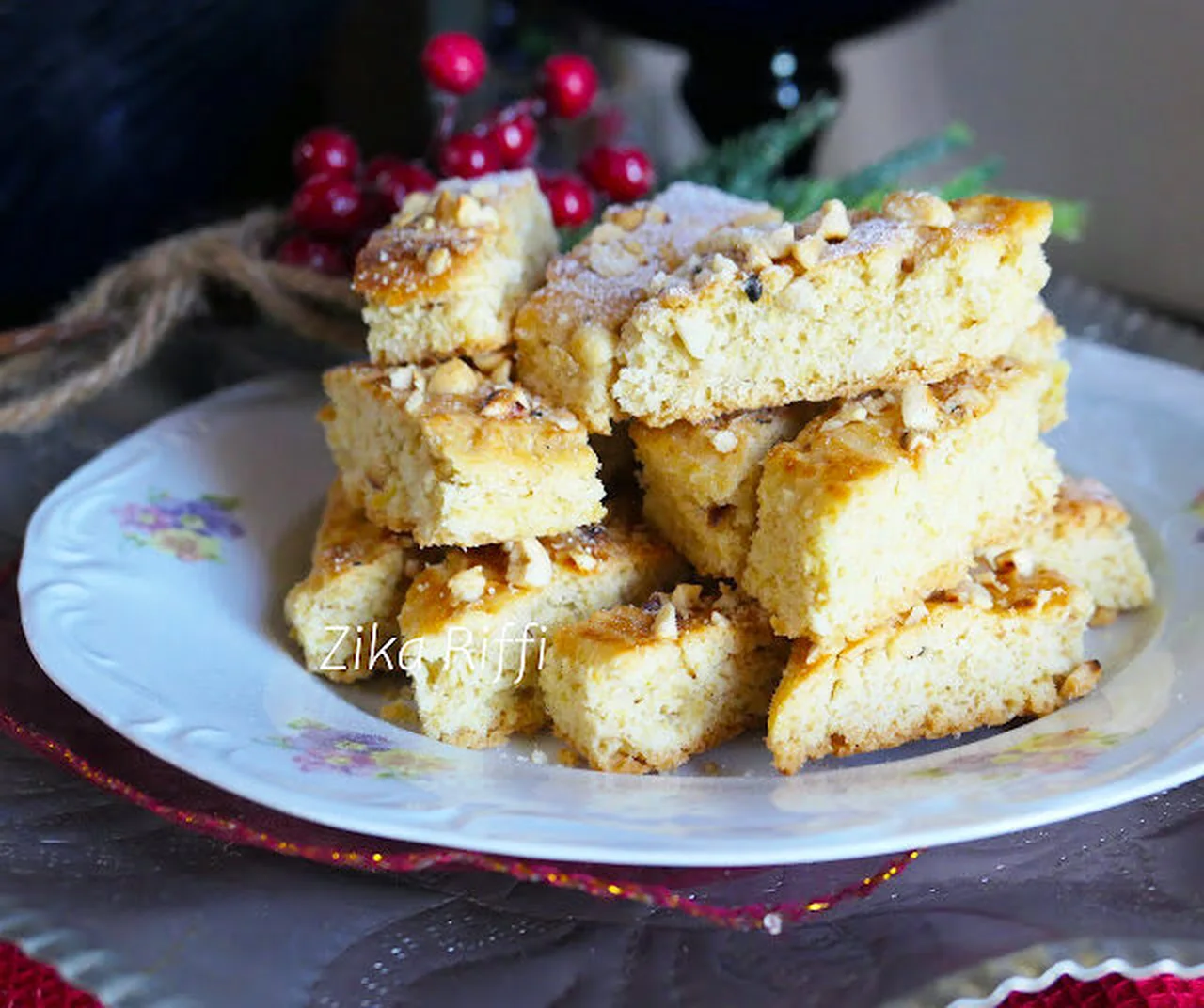Gâteaux algériens aux noix et zestes d'orange
