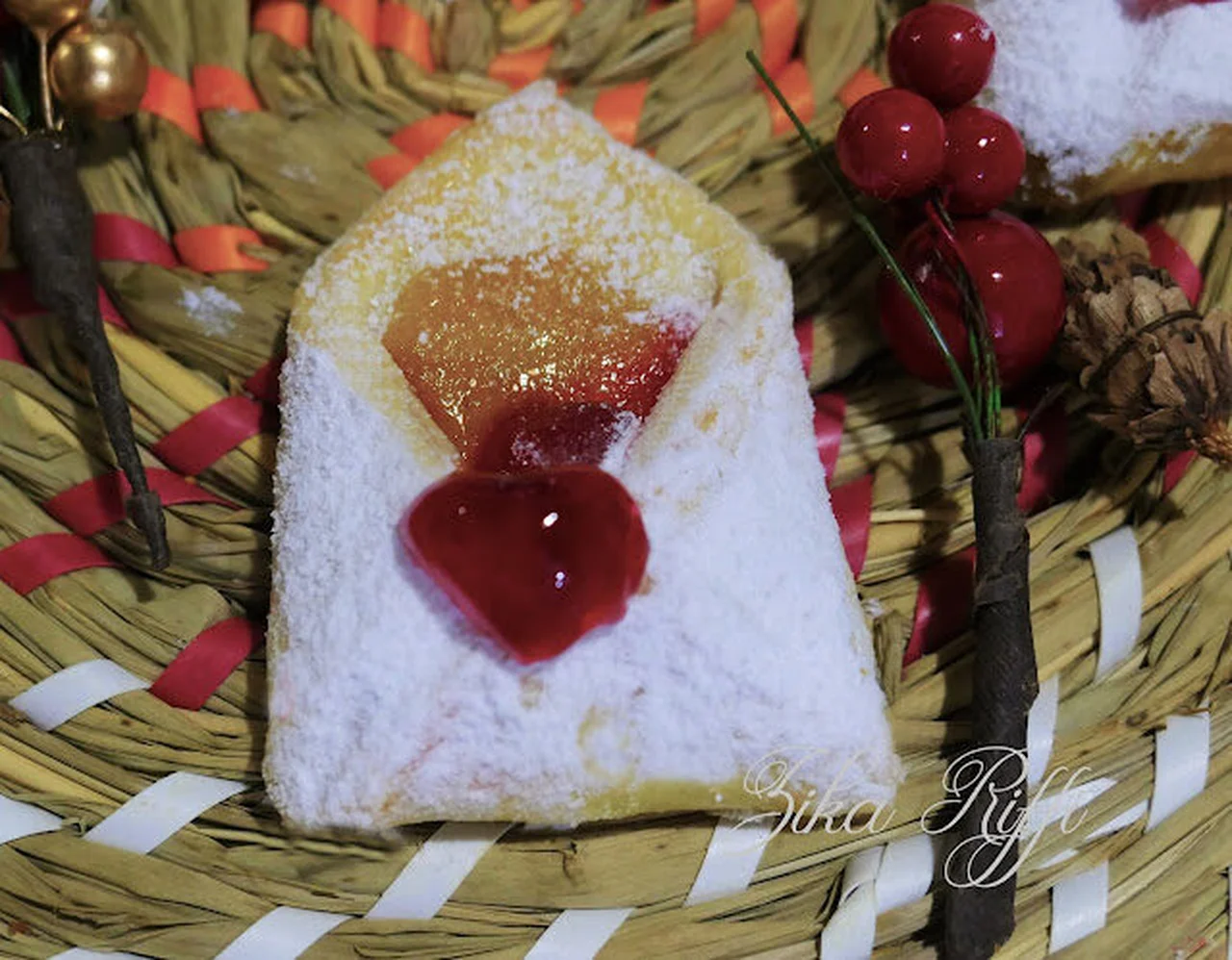 Lettre d'amour biscuit St Valentin