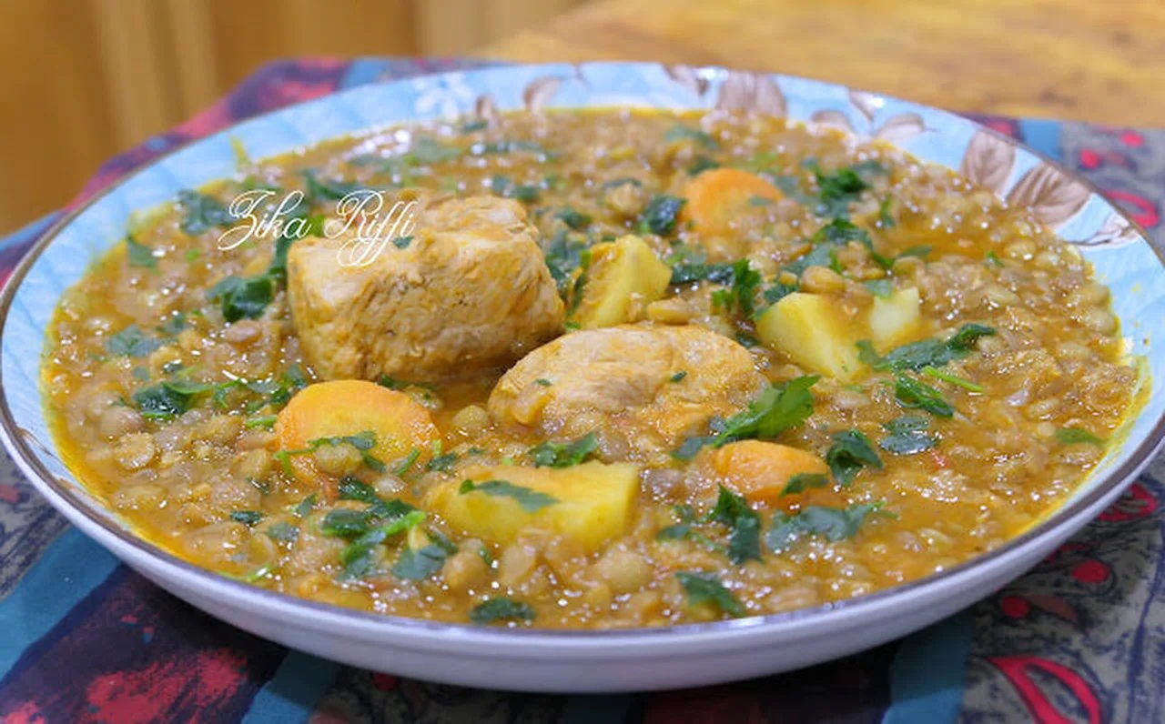 Mijoté de lentilles vertes au veau de lait