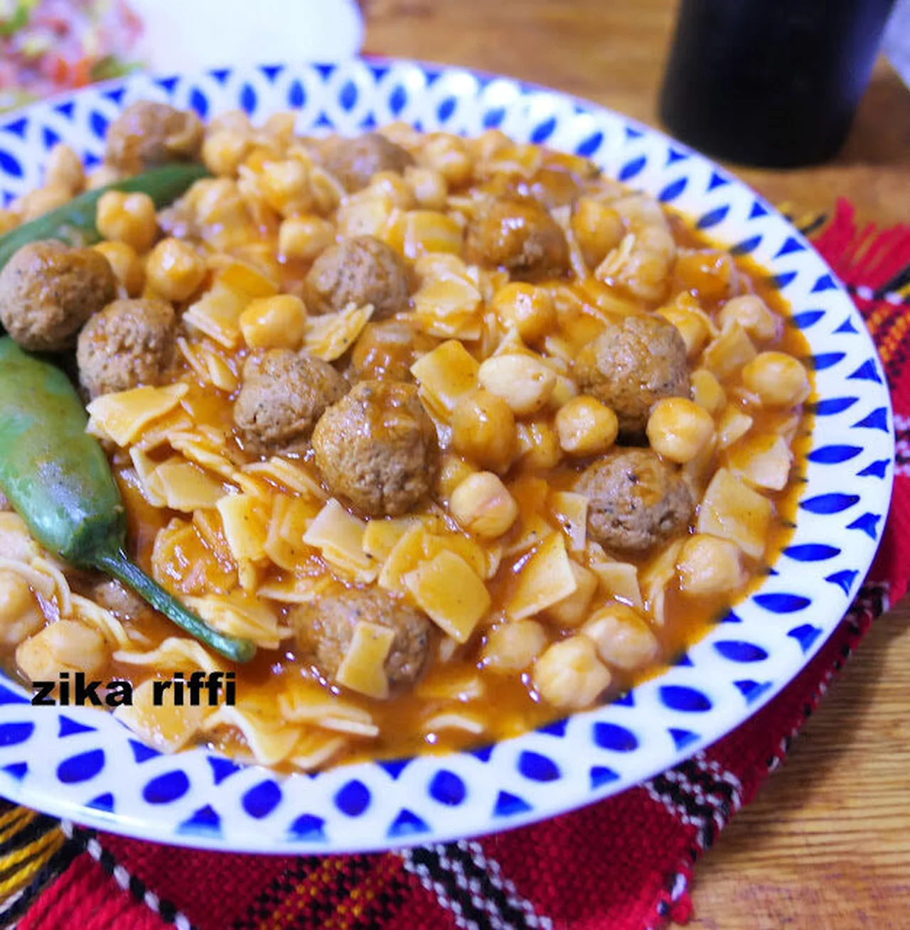 Pâtes crozets aux boulettes