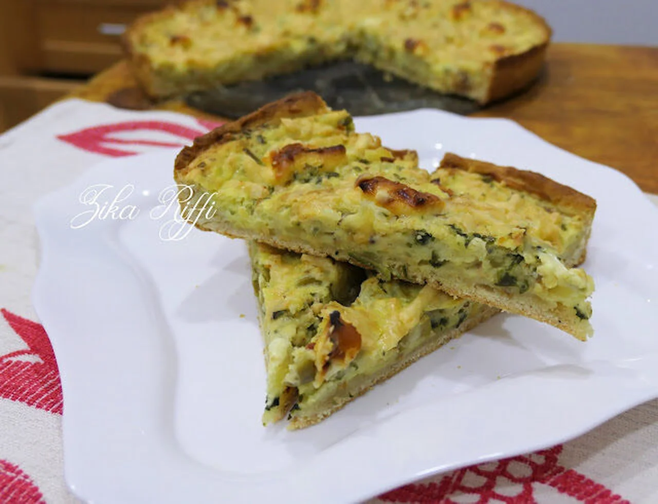 Quiche au thon, pomme de terre et fromage