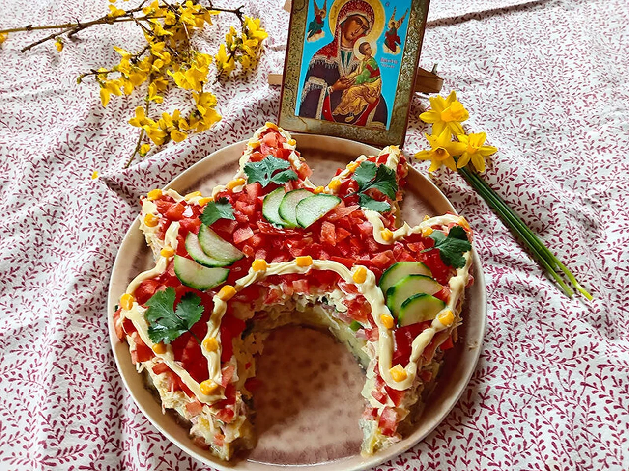 Salade russe inspirée du Kokochnik
