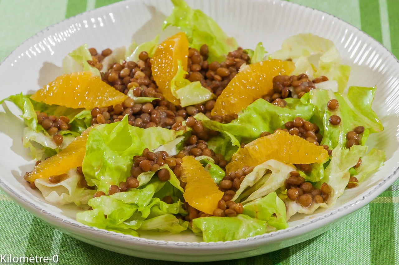 Salade de lentilles aux oranges