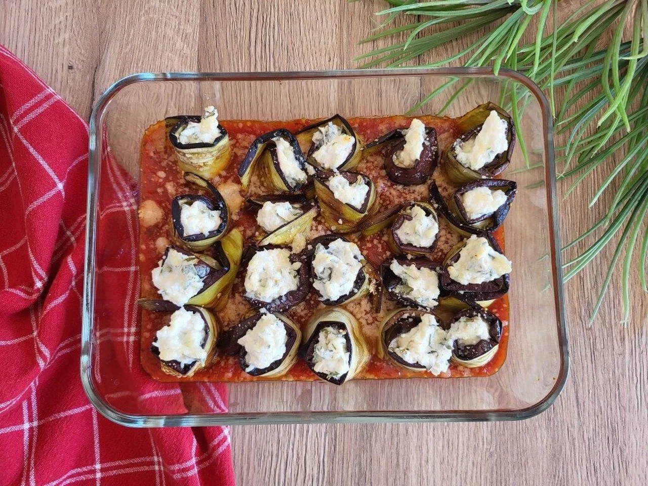 Involtini aubergines et ricotta aux herbes