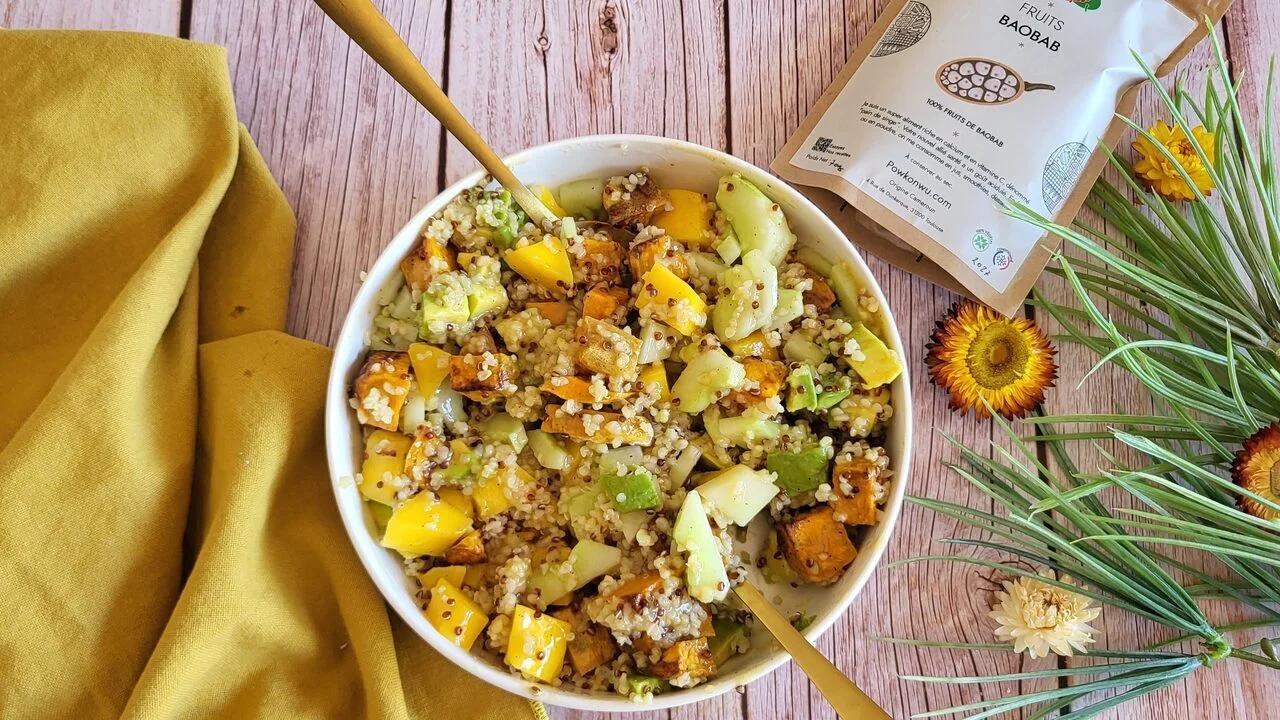 Salade fraîche croquante, vinaigrette au baobab