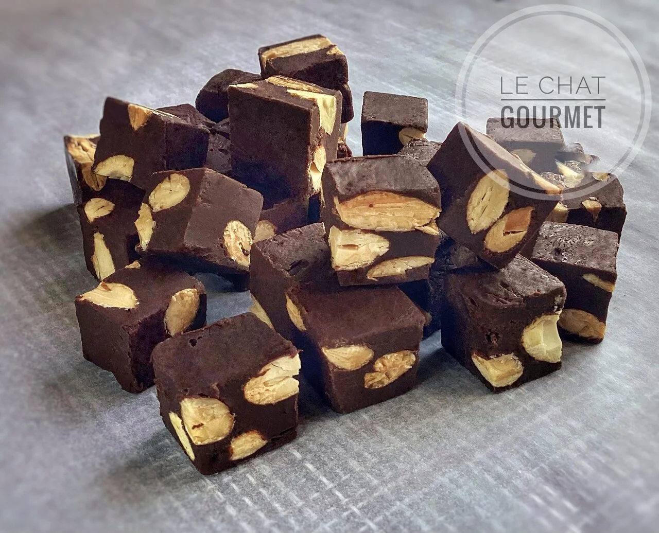 Fudges au chocolat noir et amandes