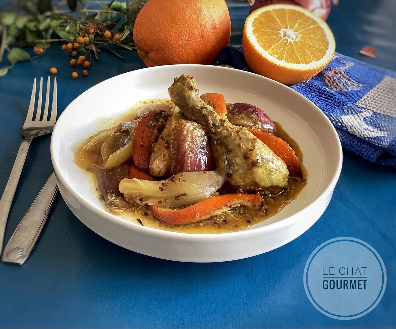 Poulet à l'orange et au safran