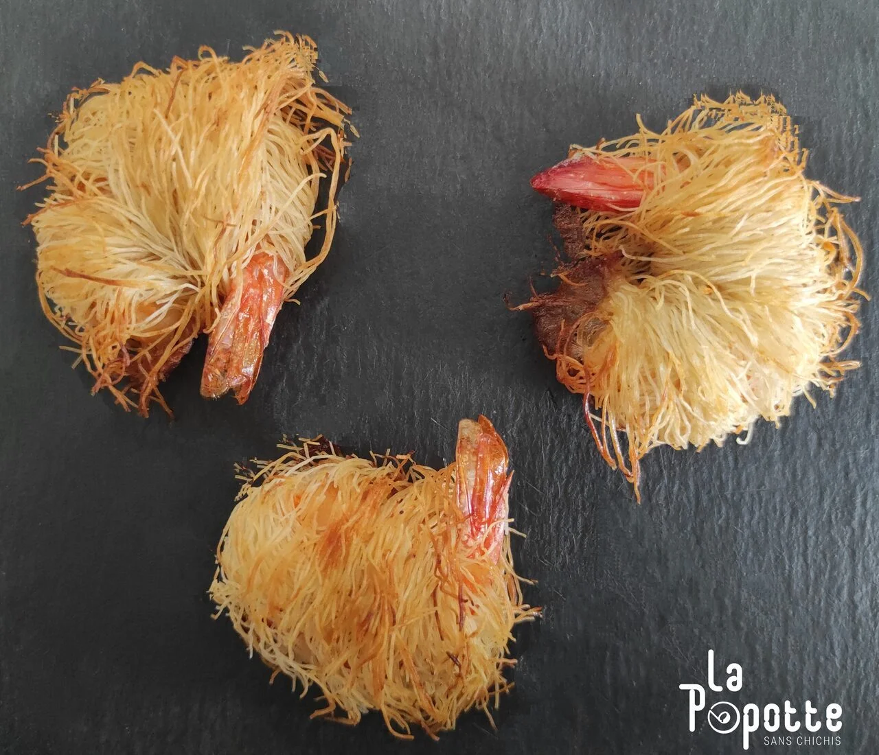 Gambas en kadaïf