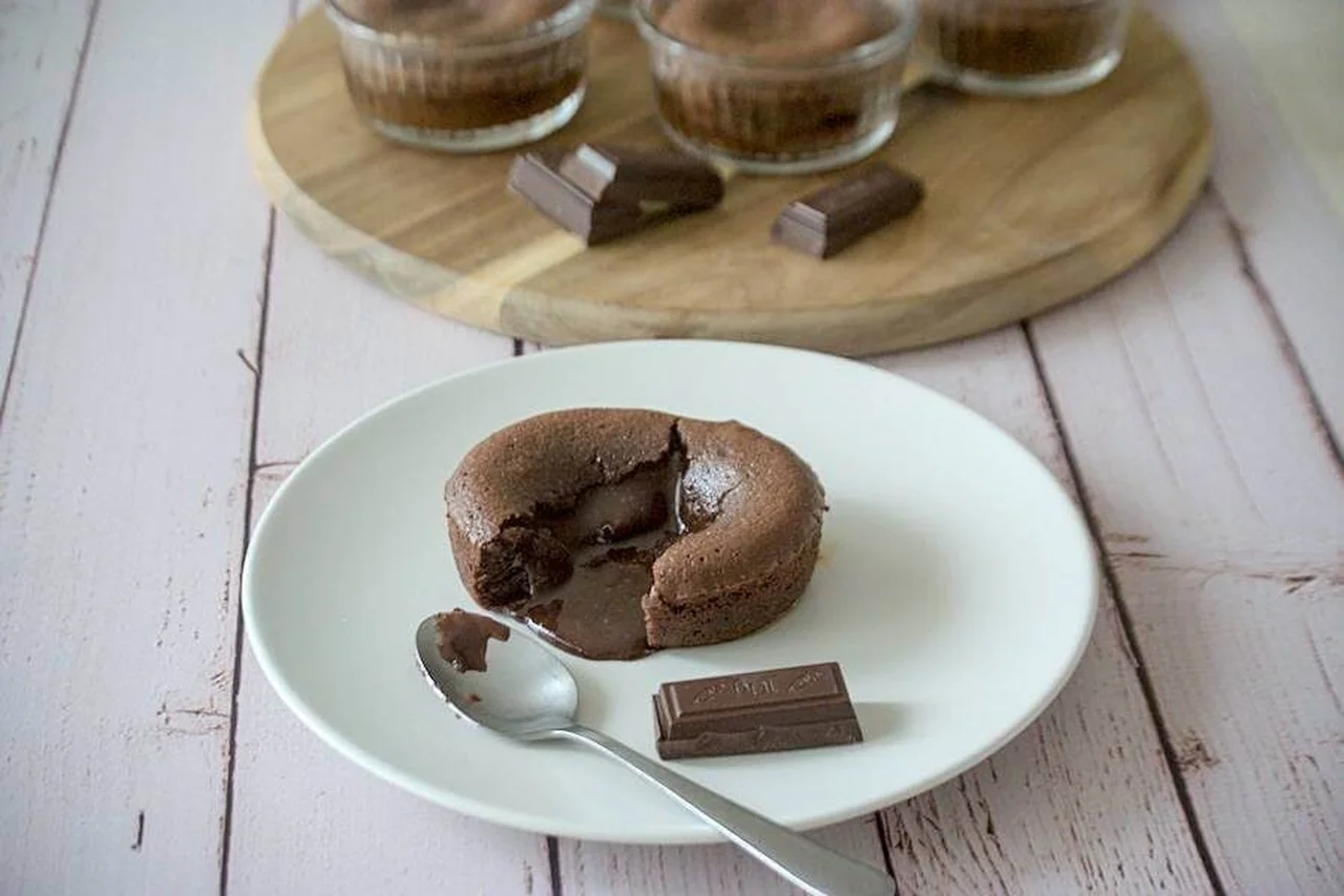 Fondant au chocolat au coeur de caramel salé