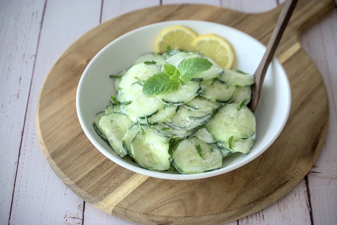 Salade de concombre à la menthe et au citron
