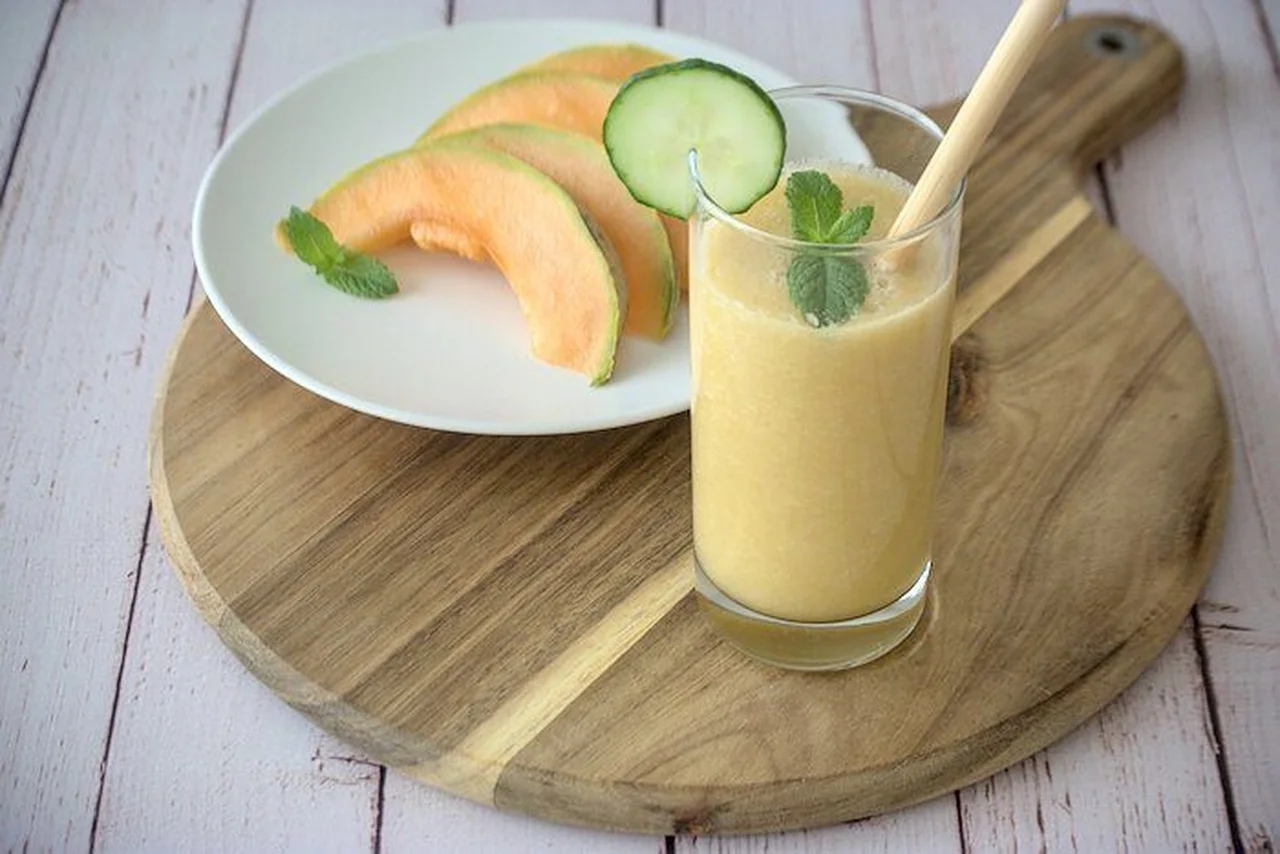 Smoothie concombre et melon à la menthe