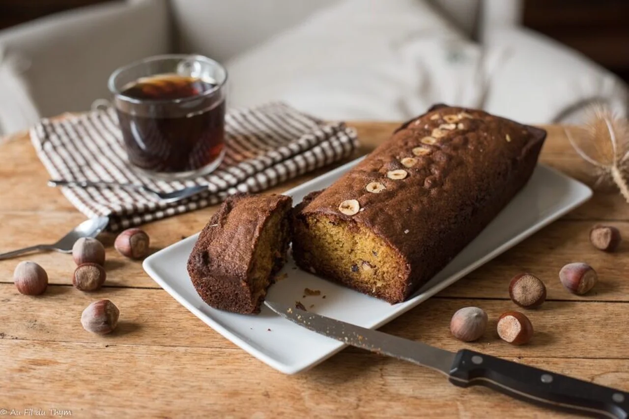 Cake aux noisettes et miel