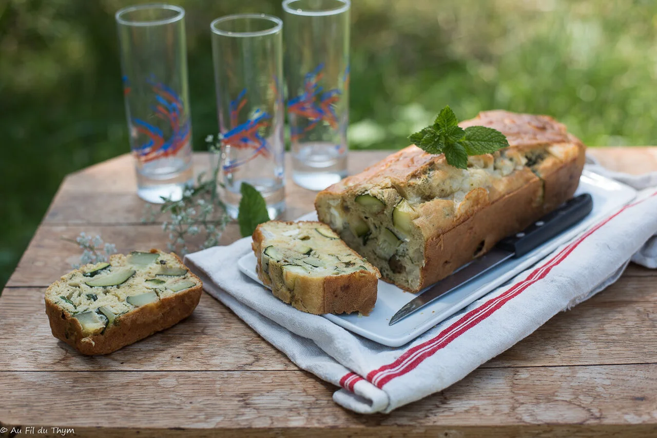 Cake courgettes chèvre menthe