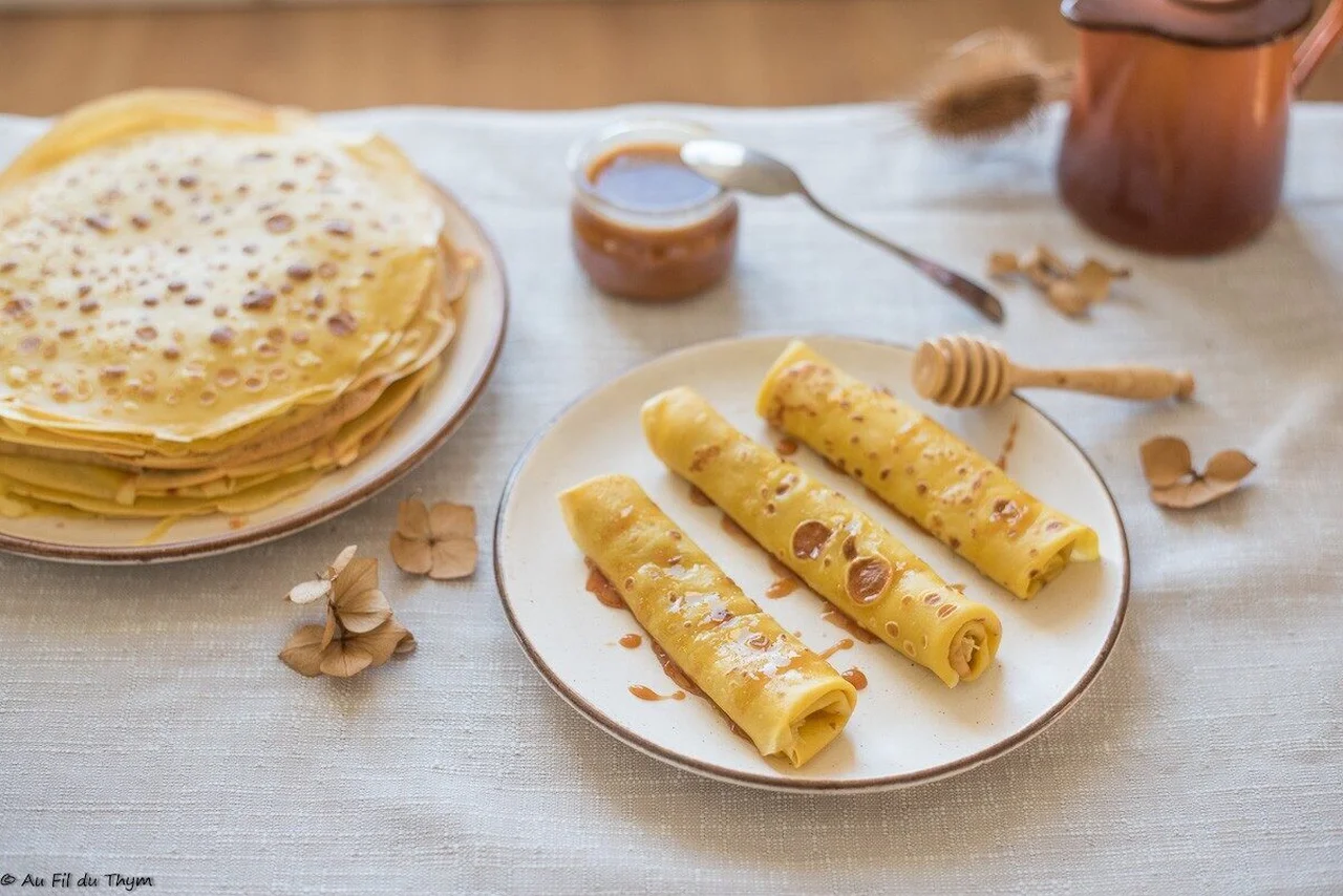 Crêpes inratables au caramel d'orange