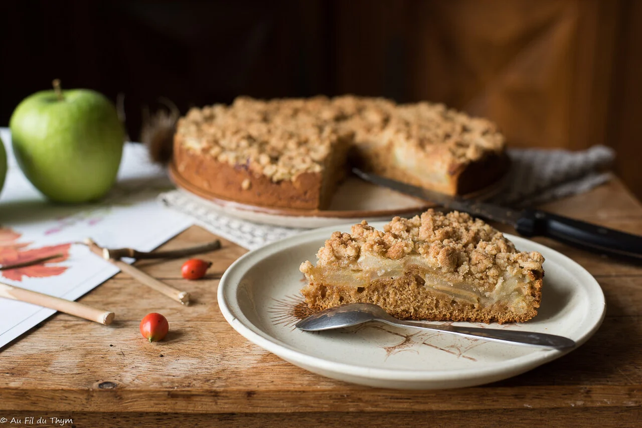 Gâteau crumble aux pommes