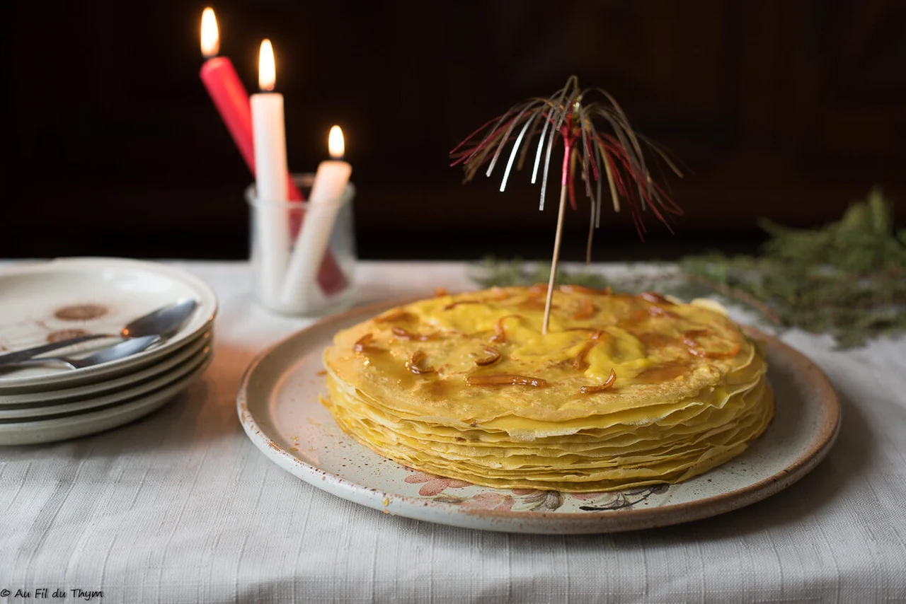 Gâteau de crêpes au citron