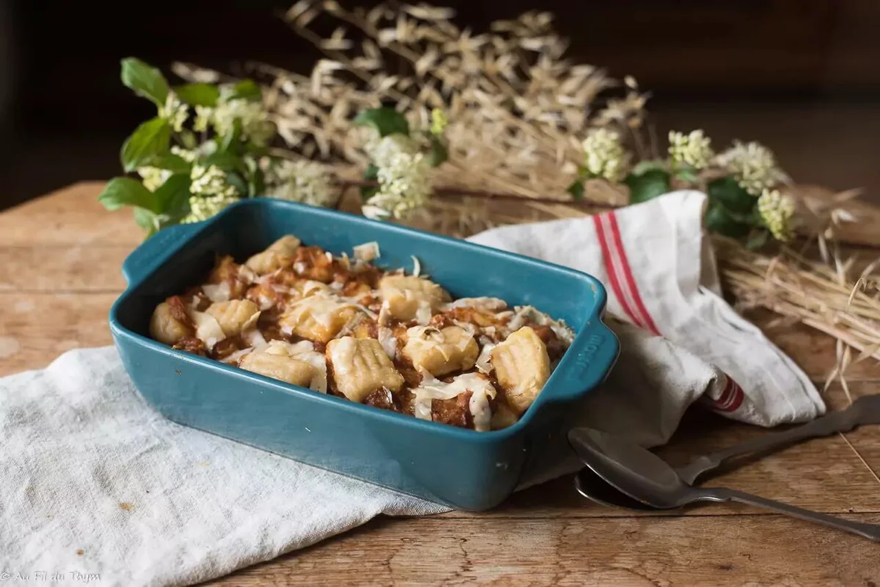 Gratin de gnocchis tomate parmesan