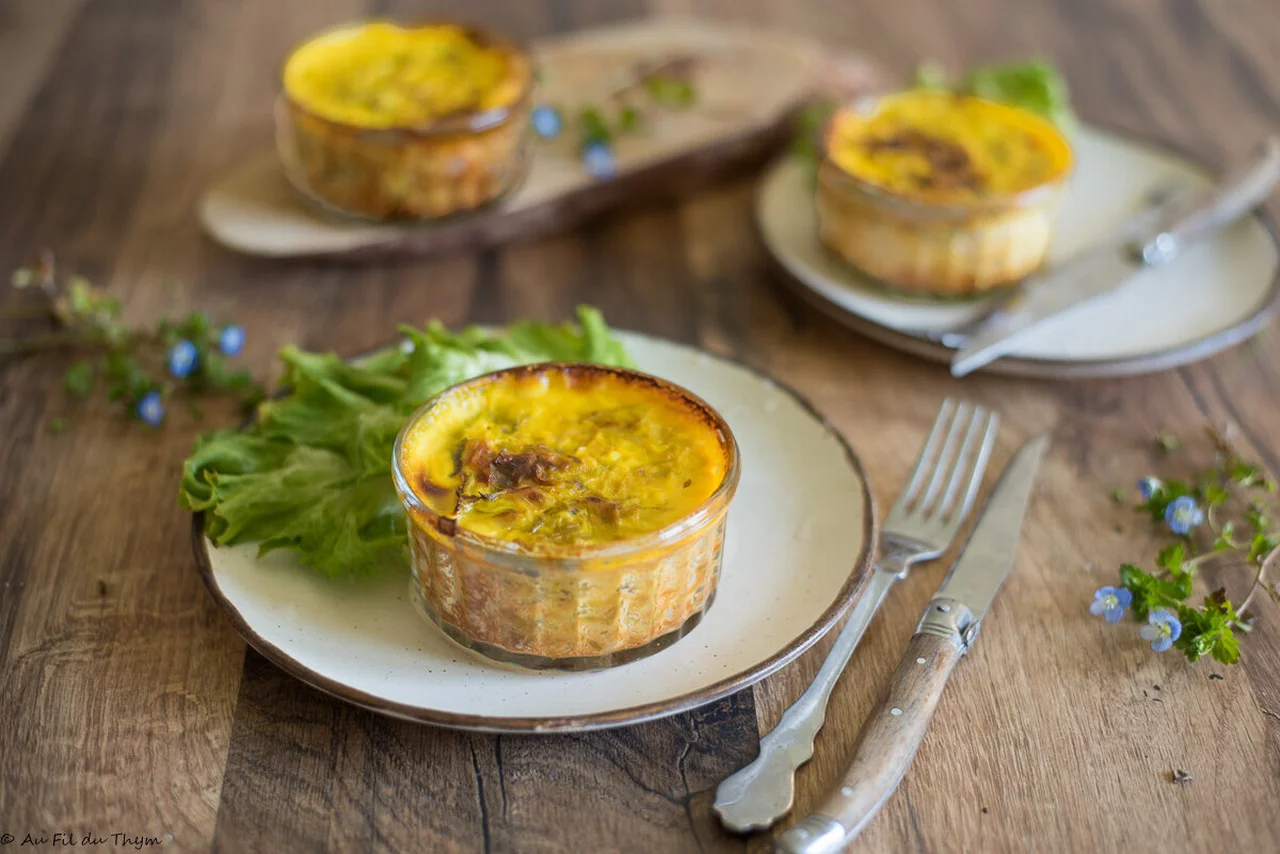 Petits flans de poireaux