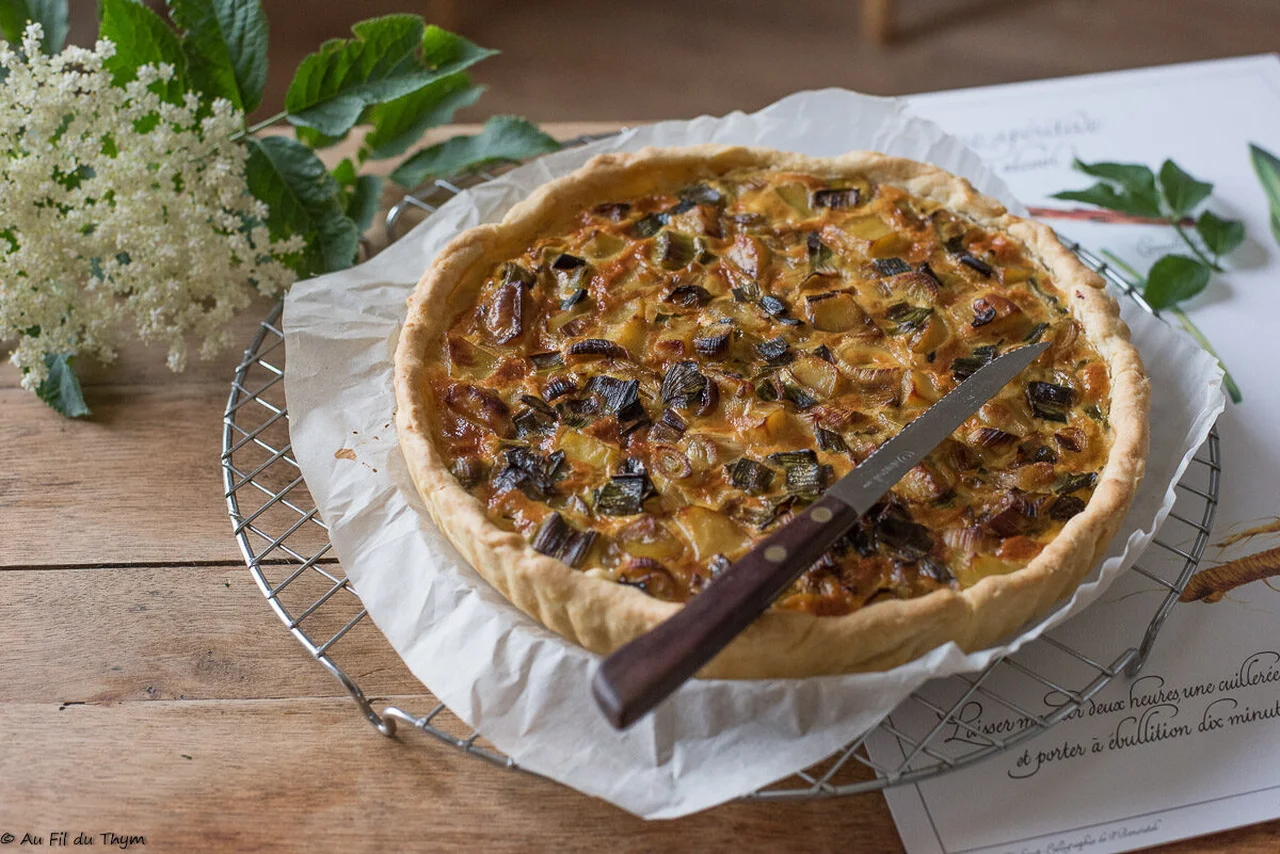 Quiche à l'aillet et pommes de terre