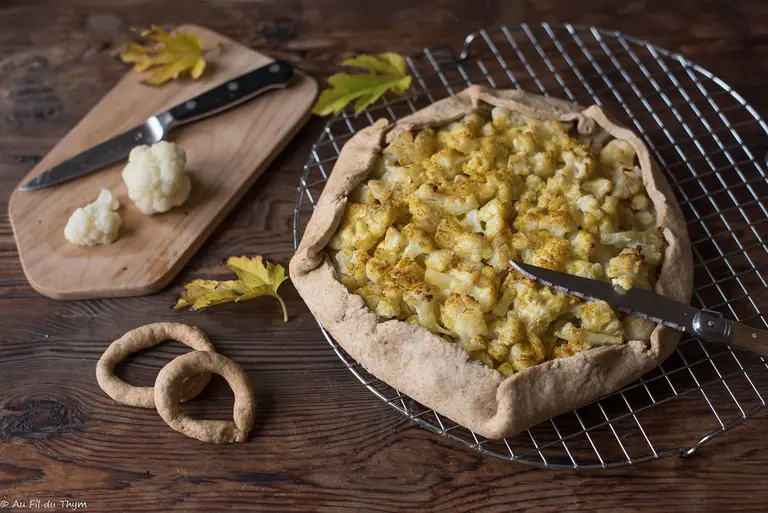 Tarte au chou-fleur et curry