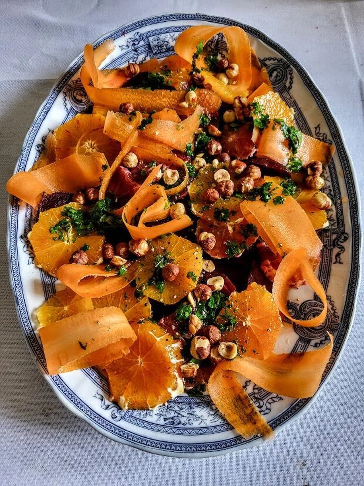 Salade betteraves, oranges, carottes