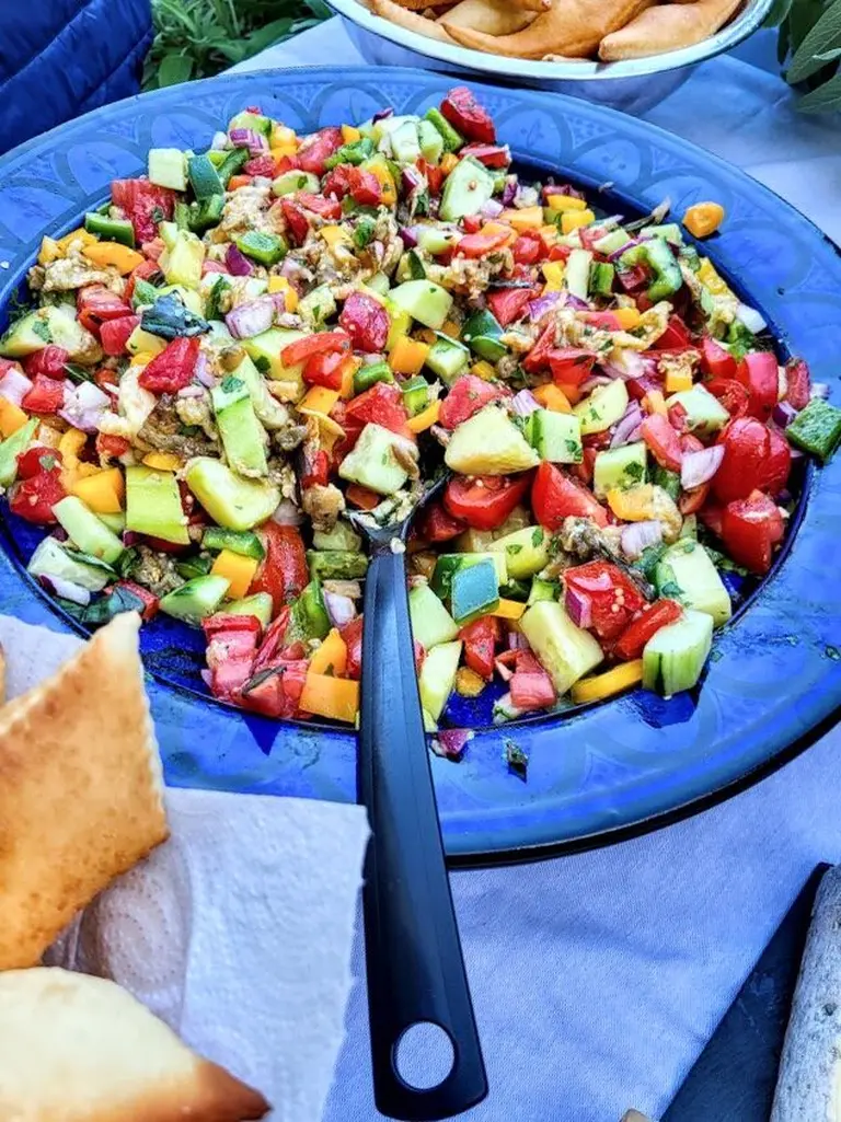 Salade d'aubergines fumées