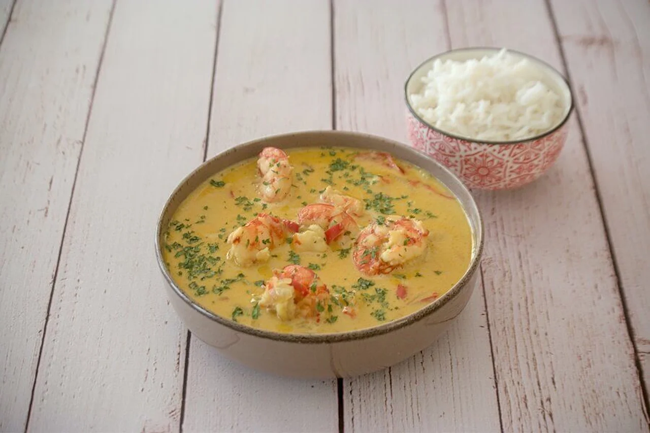 Curry de crevettes à la noix de coco IG bas