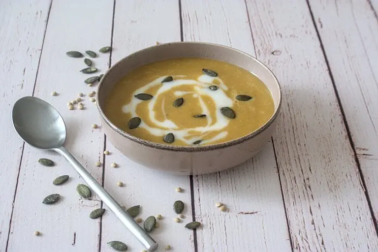 Velouté de butternut et lentilles IG bas