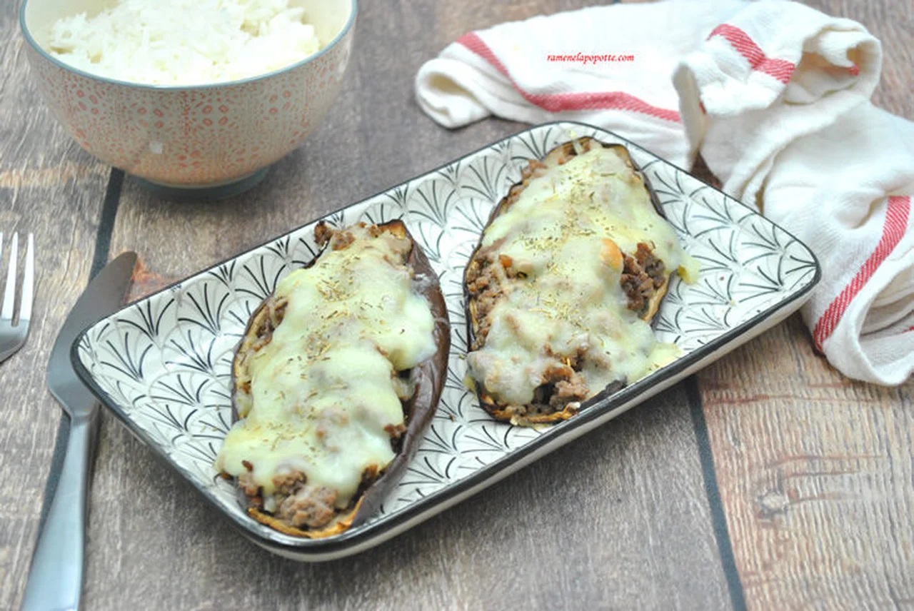 Aubergines farcies au bœuf