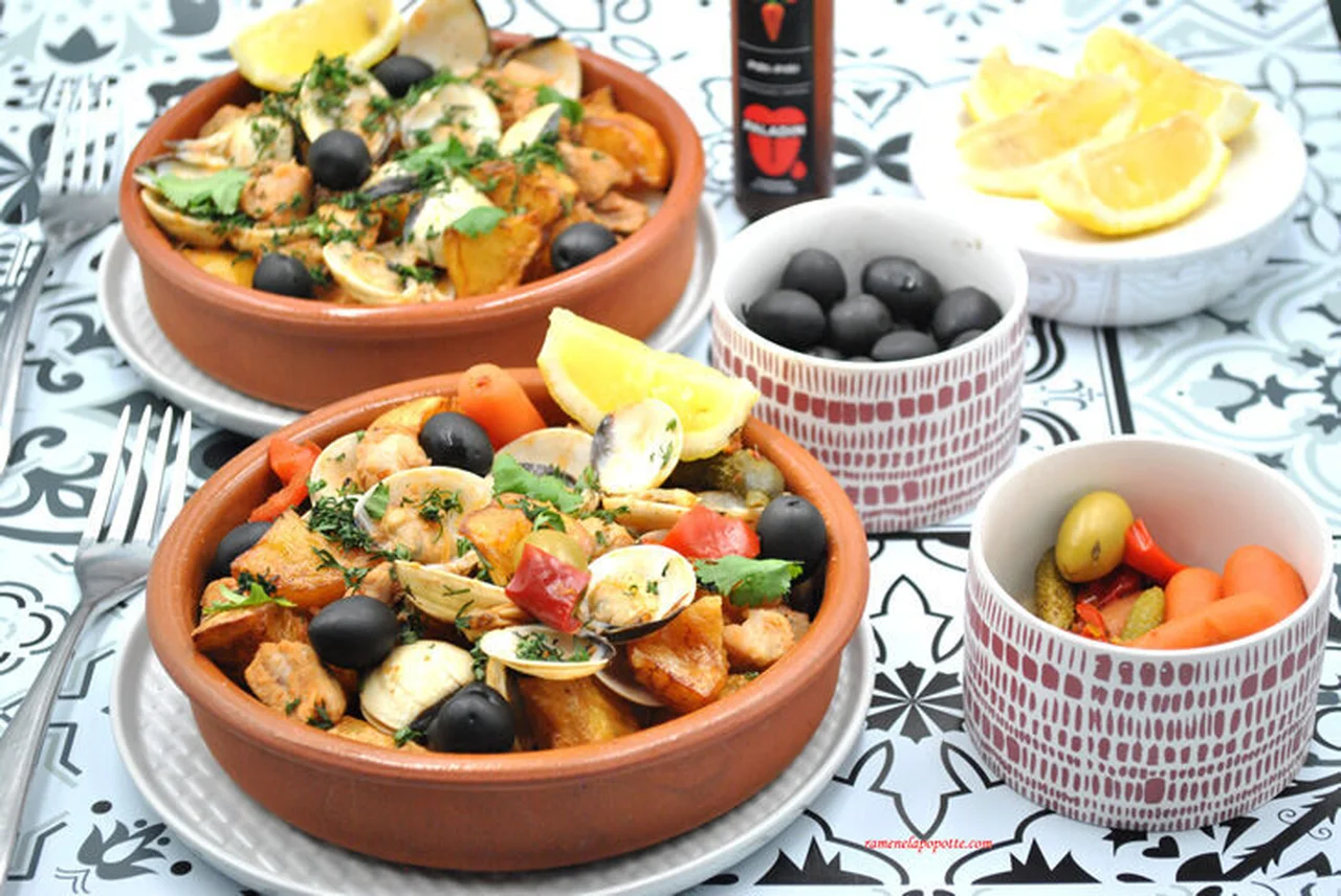 Carne de porco à alentejana
