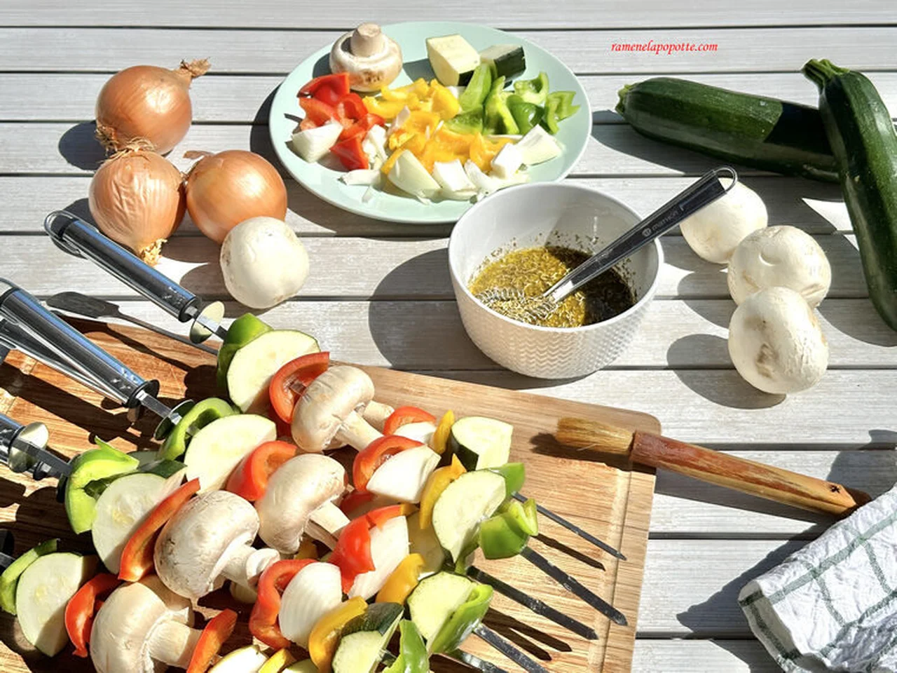 Marinade pour brochettes de légumes