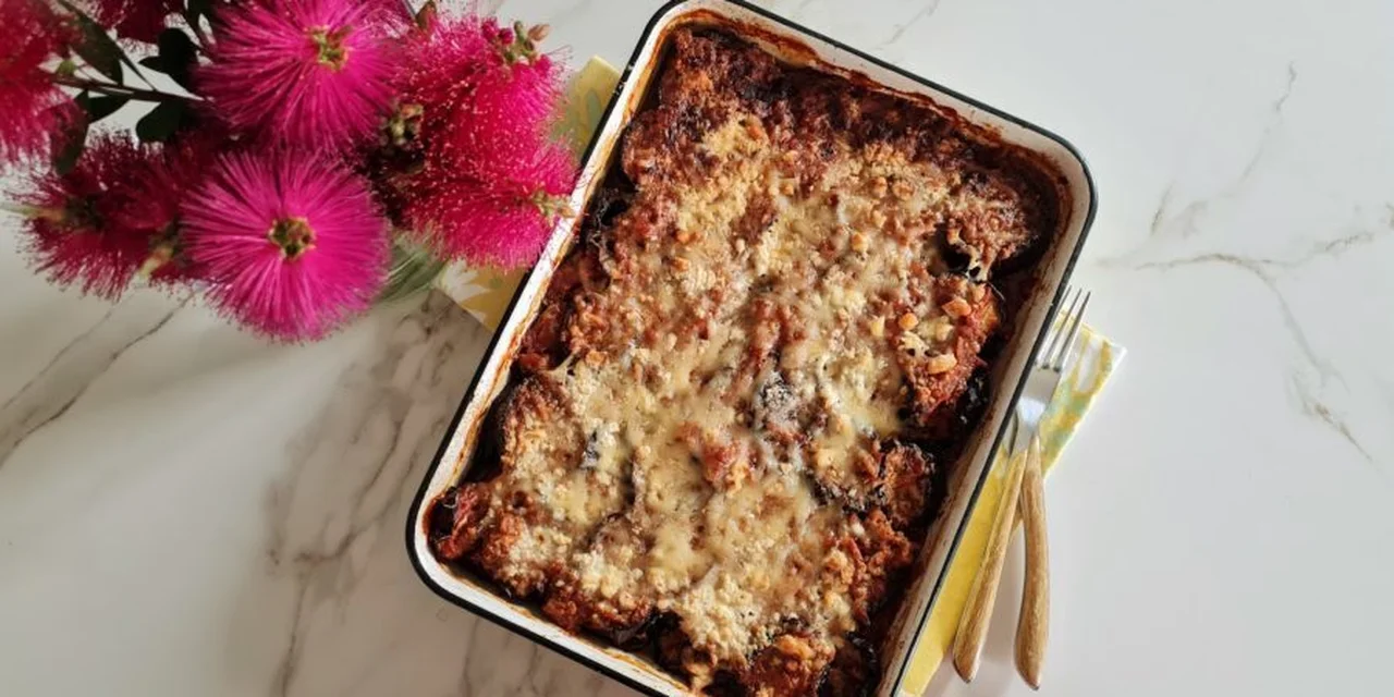Aubergines au four façon moussaka