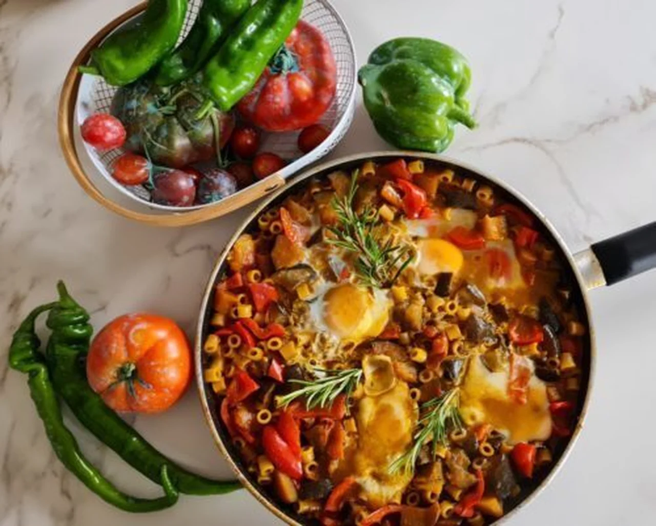 Chakchouka en one pot aux pâtes