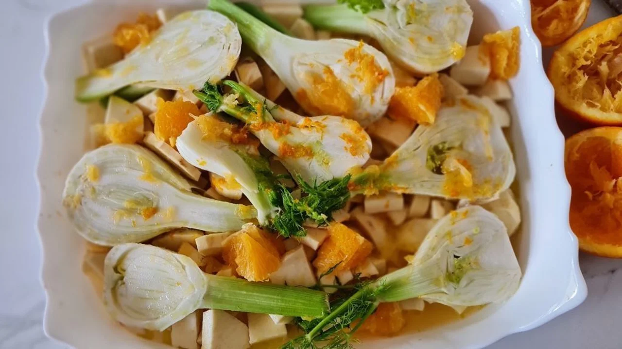 Fenouil et patate douce braisés au jus d'orange
