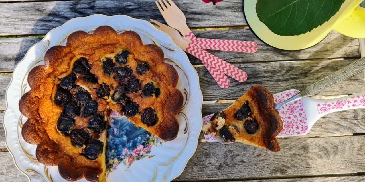 Flan aux cerises sans gluten ni lactose