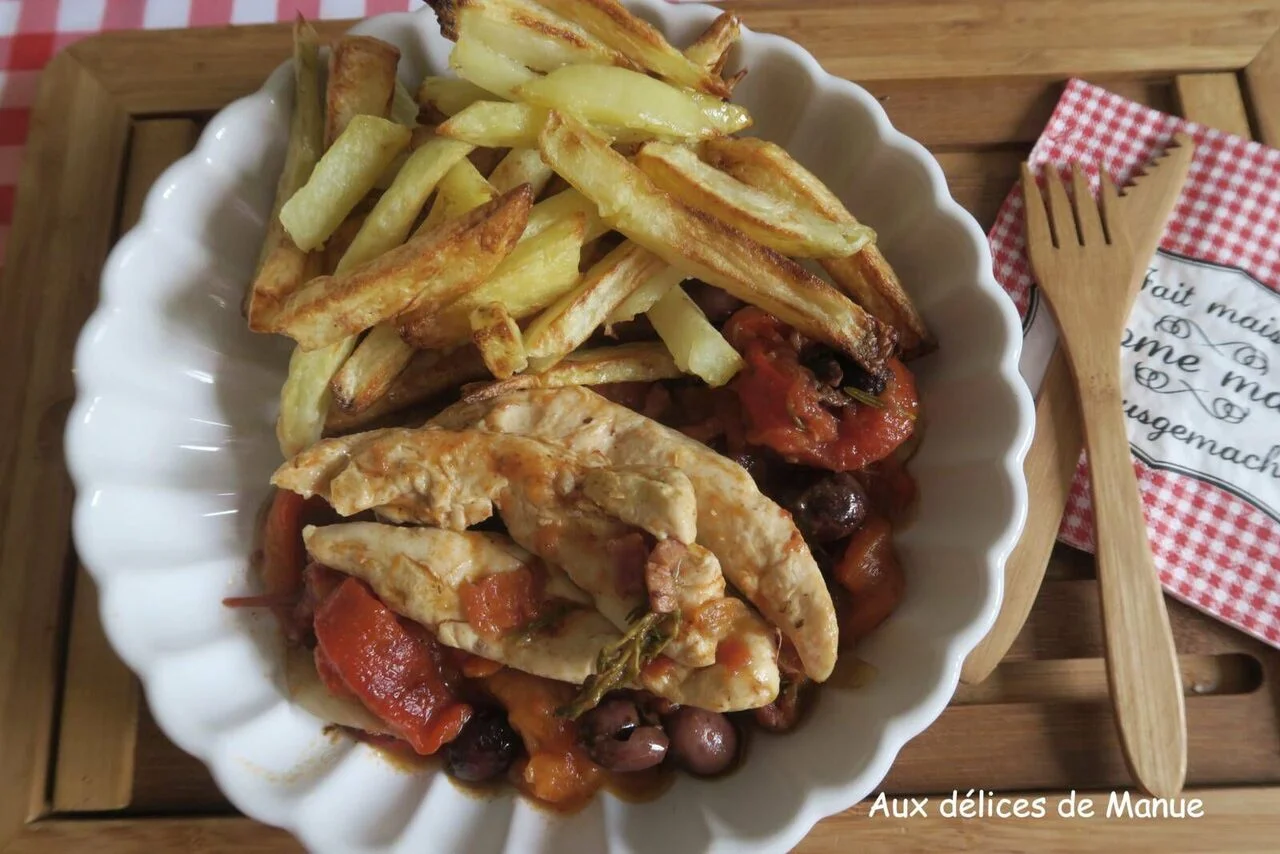 Aiguillettes de poulet aux légumes du soleil