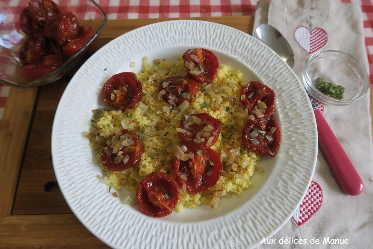 Couscous aux tomates rôties
