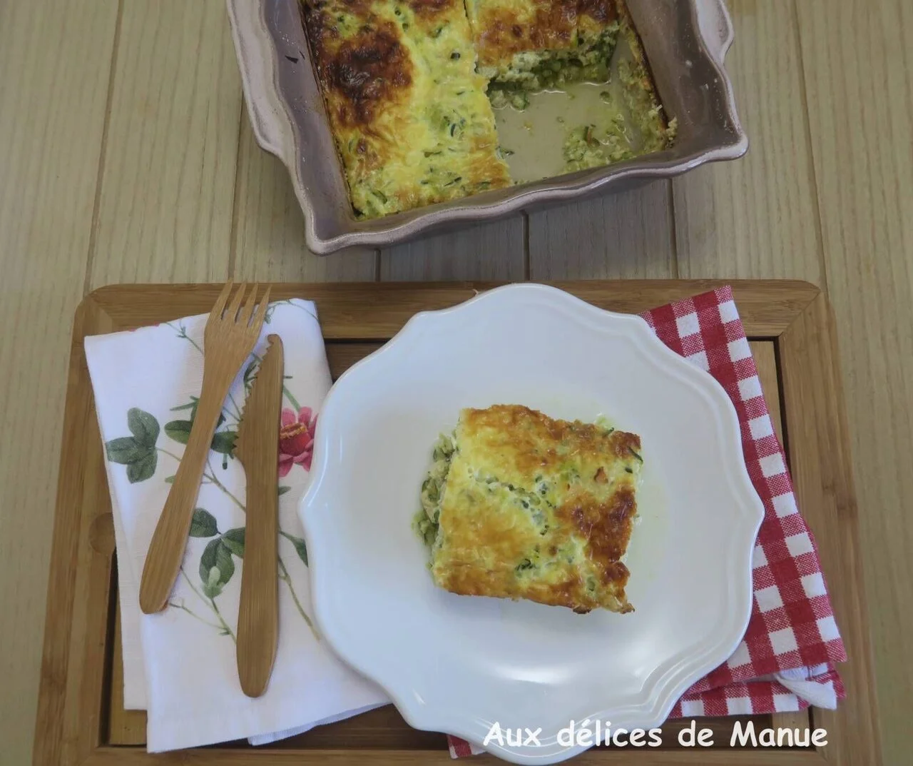 Frittata aux courgettes et poulet, au four