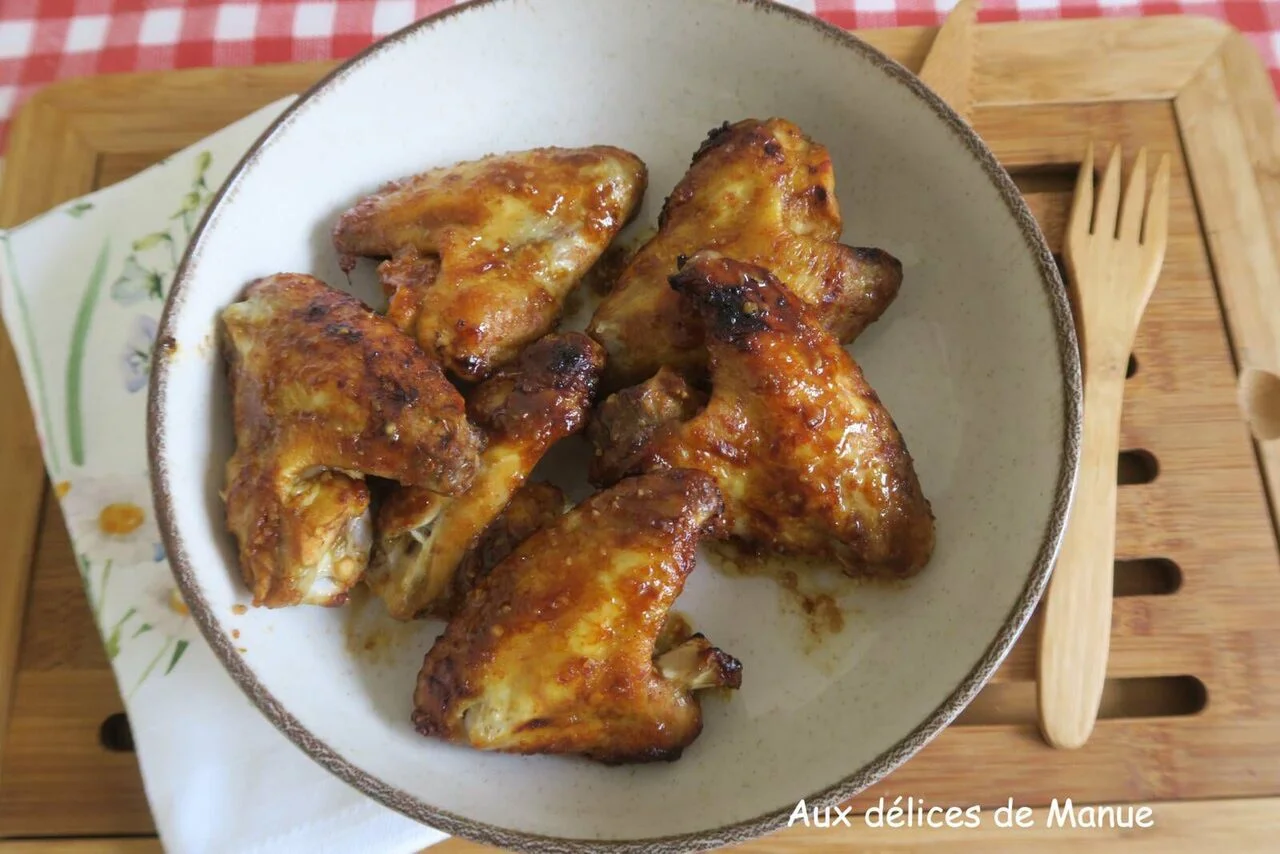 Ailes de poulet marinade sucrée salée épicée