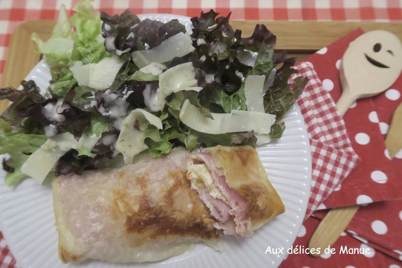 Croustillant jambon et chèvre frais aux tomates séchées