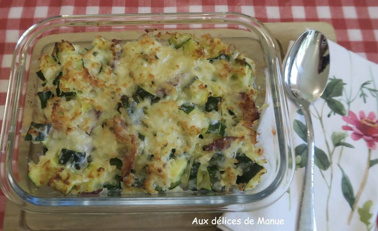 Gratin de courgettes au riz et brocciu