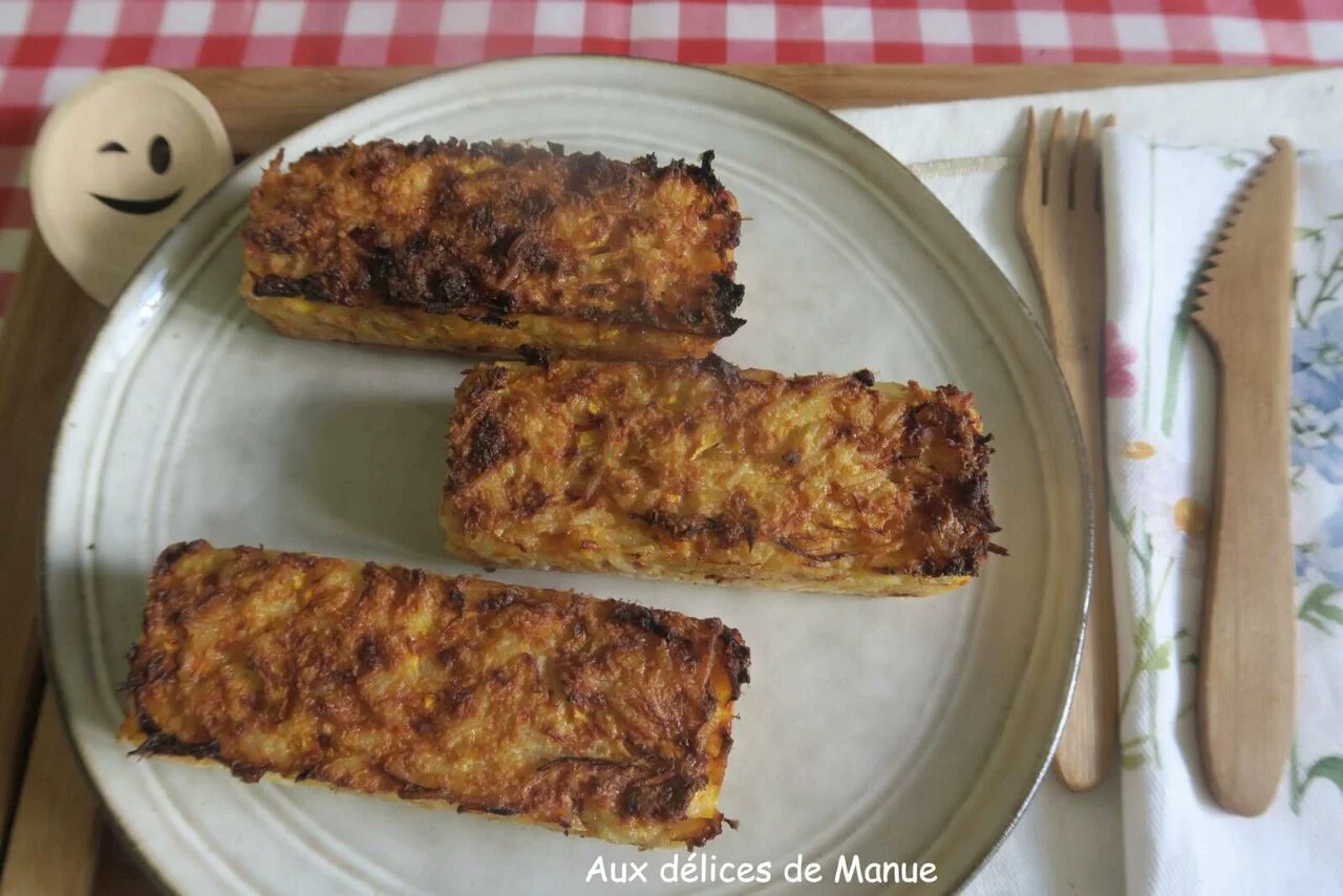 Lingots de riz et courgette au chèvre frais et proscuitto