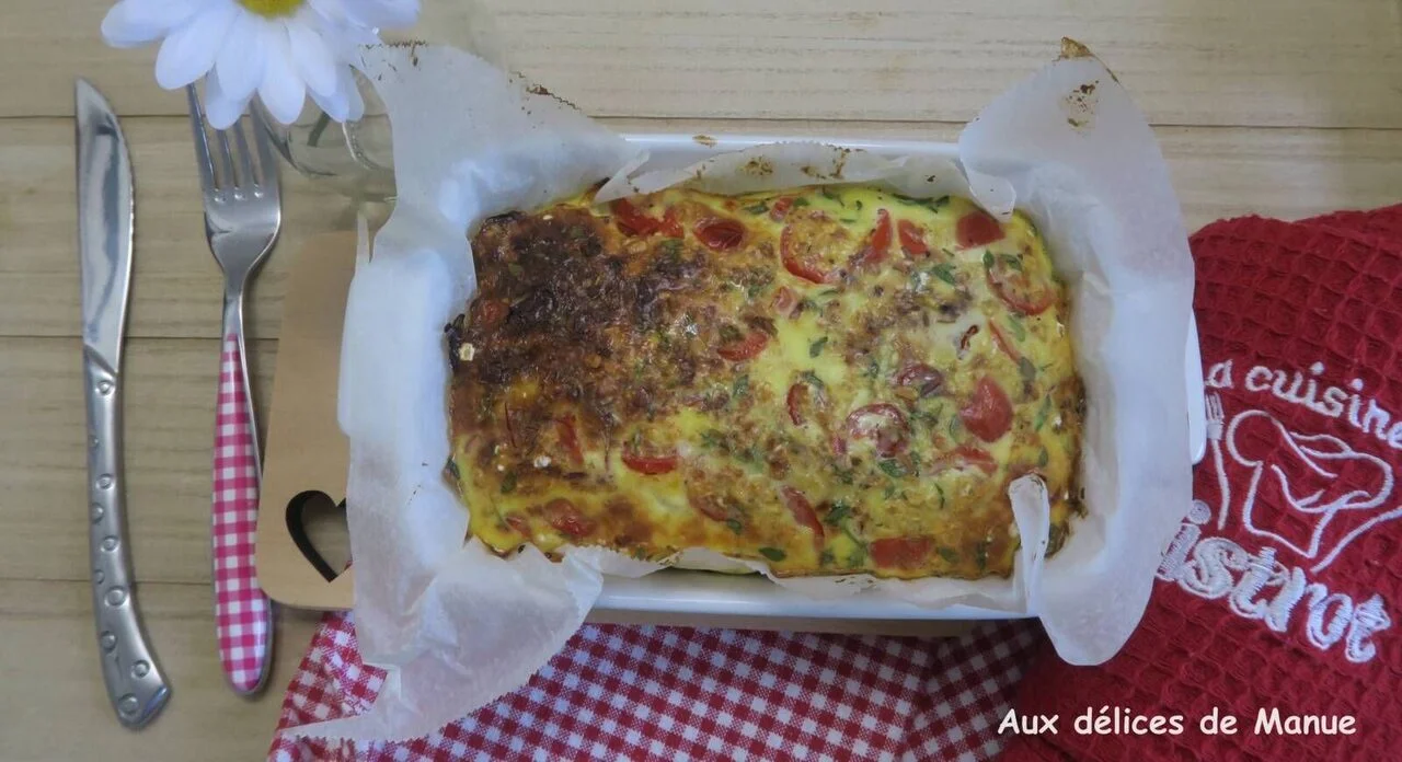 Flan aux tomates cerises et flocons d'avoine