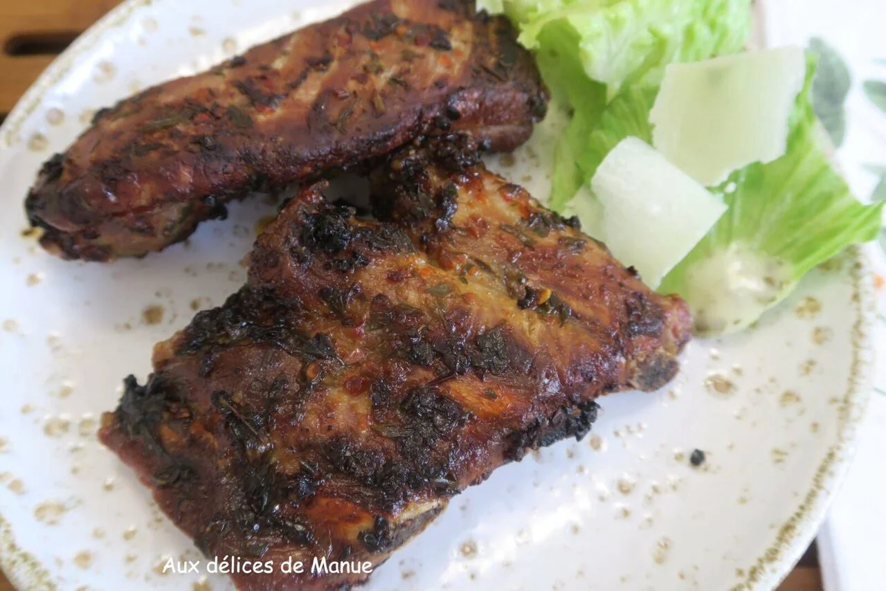 Ribs marinés à l'estragon et poivrons rouges